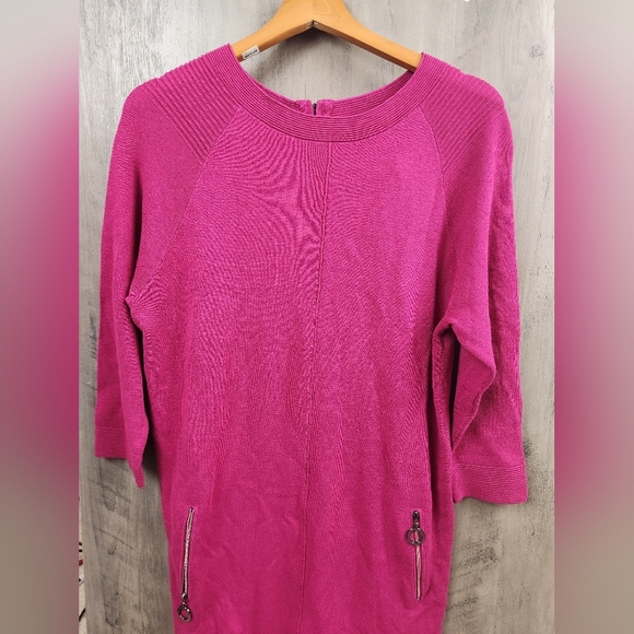 Joseph Ribkoff NWT Mini Pink Knit Bodycon Dress Women's Size Medium - Picture 5 of 12